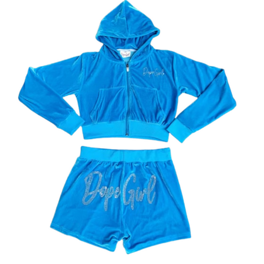 Blue Short Set