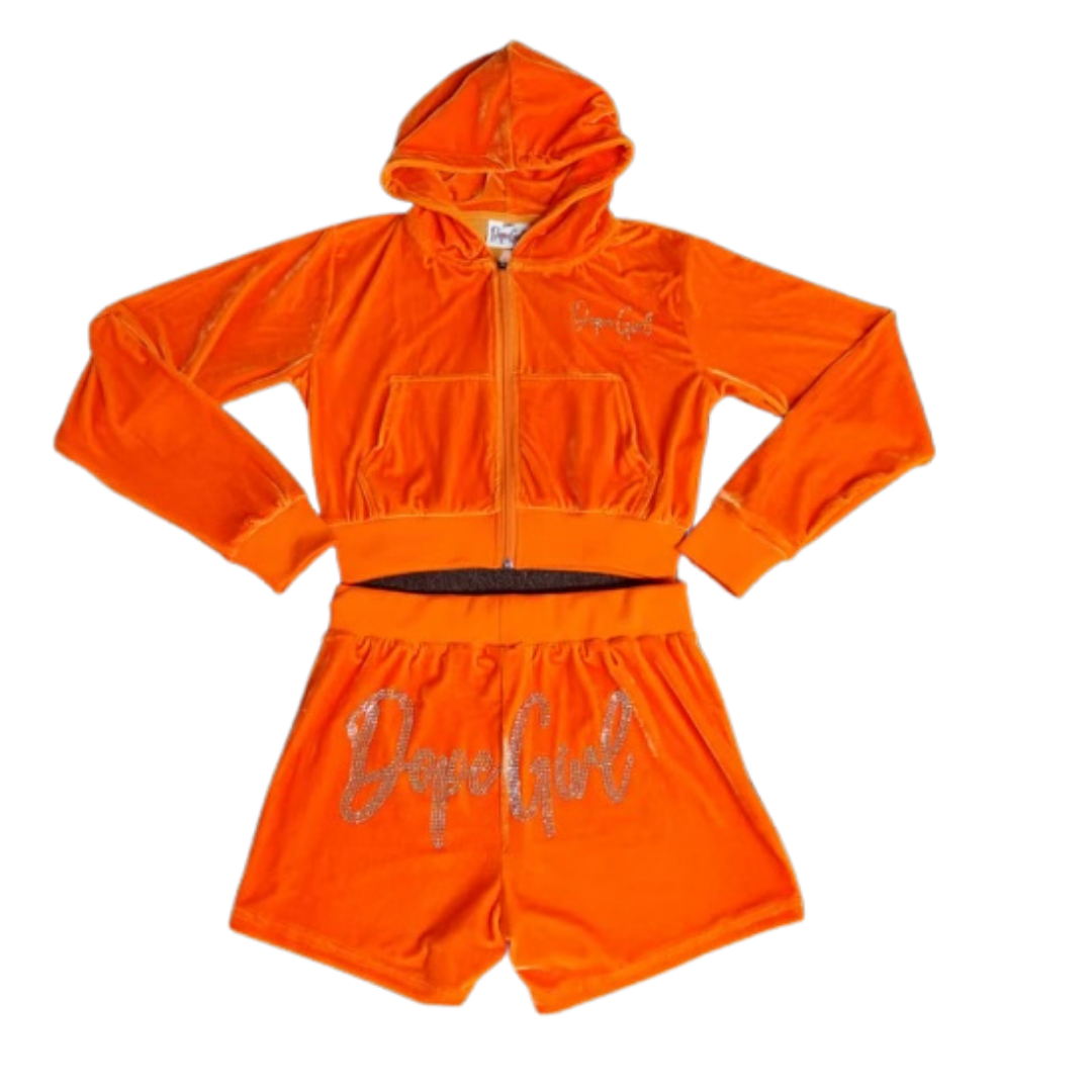 Orange Short Set